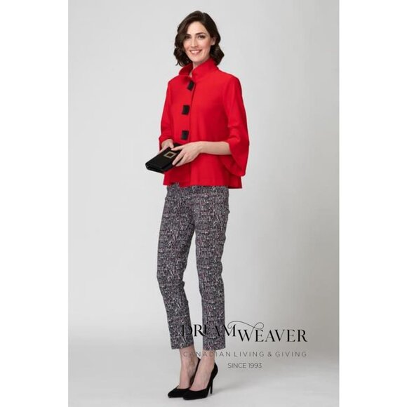 Lipstick Red Jacket | Joseph Ribkoff - Picture 4 of 4